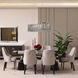 Rosemere Glossy Charcoal Sand Extendable Rectangular Dining Room Set