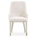 Monaco Elegance Shimmer Ivory and Almond Dining Arm Chair