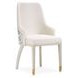 Monaco Elegance Shimmer Ivory and Almond Dining Arm Chair