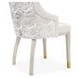 Monaco Elegance Shimmer Ivory and Almond Dining Arm Chair