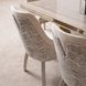Monaco Elegance Shimmer Ivory and Almond Dining Arm Chair