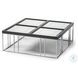 Monaco Elegance Glossy Charcoal Sand Square Cocktail Table