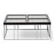 Monaco Elegance Glossy Charcoal Sand Square Cocktail Table