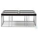 Monaco Elegance Glossy Charcoal Sand Square Cocktail Table