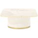 Gineverra Ivory and Gold Rectangular Cocktail Table