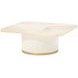 Gineverra Ivory and Gold Rectangular Cocktail Table