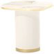 Gineverra Ivory Gold Square End Table