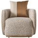 Gineverra Biscotti Upholstered Accent Chair with Pillow