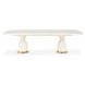Lisbon Silken Matte Cream 113" Extendable Rectangular Dining Table