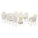 Lisbon Silken Matte Cream 113" Extendable Rectangular Dining Table