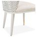 Barcelona Elegance Silken Matte Cream and Opal Dining Side Chair