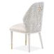 Barcelona Elegance Silken Matte Cream and Opal Dining Side Chair