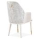 Barcelona Elegance Silken Matte Cream and Opal Dining Arm Chair