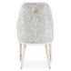 Barcelona Elegance Silken Matte Cream and Opal Dining Arm Chair