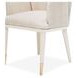 Barcelona Elegance Silken Matte Cream and Opal Dining Arm Chair