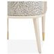 Barcelona Elegance Silken Matte Cream and Opal Dining Arm Chair
