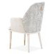 Barcelona Elegance Silken Matte Cream and Opal Dining Arm Chair