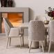 Barcelona Elegance Silken Matte Cream and Opal Dining Arm Chair