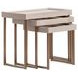 Barcelona Silken Cream and Bronze Rectangular Nesting Tables Set of 3