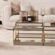 Summerlin Bright Gold Short Cocktail Table Set of 2