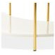 Sassani Pearl White and Gold Free Form Cocktail Table
