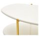 Sassani Pearl White and Gold Free Form Cocktail Table