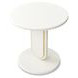 Sassani Pearl White and Gold Round End Table