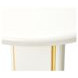 Sassani Pearl White and Gold Round End Table