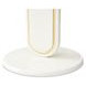 Sassani Pearl White and Gold Round End Table