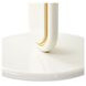 Sassani Pearl White and Gold Round End Table