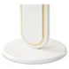 Sassani Pearl White and Gold Round Accent Table