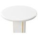 Sassani Pearl White and Gold Round Accent Table