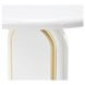 Sassani Pearl White and Gold Round Accent Table