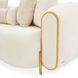 Sassani Crepe and Gold 88" Loveseat