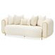 Sassani Crepe and Gold 88" Loveseat