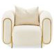 Sassani Gold and Crepe Accent Chair