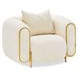 Sassani Gold and Crepe Accent Chair