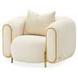 Sassani Gold and Crepe Accent Chair