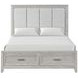 Fiona Mist Gray Queen Upholstered Storage Panel Bed