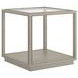 Glaze Bezel Square Glass Top Occassional Table Set