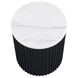 Colvin Black and White Marble Top Round End Table