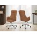 7378 Brown Upholstered Swivel Executive Office Chair