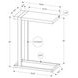 2883 Brown and Black Rectangular Accent Table