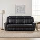 Littleton Black Double Reclining Sofa with Center Drop Down Cup Holders