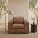 Inglewood Vintage Brown Derby Leather Upholstered Accent Chair
