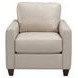 Millbrook Taupe Plain Leather Upholstered Accent Chair