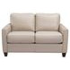 Millbrook Taupe Plain Leather 60" Loveseat