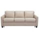 Millbrook Taupe Plain Leather 85" Queen Sleeper Sofa