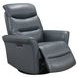 Hollister Blue Leather Swivel Glider Power Recliner with Power Headrest and USB Charging