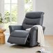 Hollister Blue Leather Swivel Glider Power Recliner with Power Headrest and USB Charging